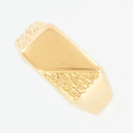 Klackring, stl 18½, bredd framtill ca 8mm, skev skena, 18K Vikt: 4,3 g
