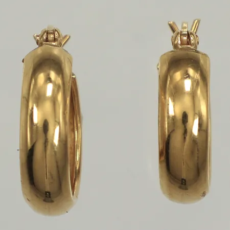 Ett par örhängen, creoler, Ø16mm, bredd 4,8mm, 18K Vikt: 1,7 g