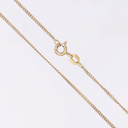 Halskedja pansar, längd 38,5cm, bredd 1mm, 18K Vikt: 2,2 g