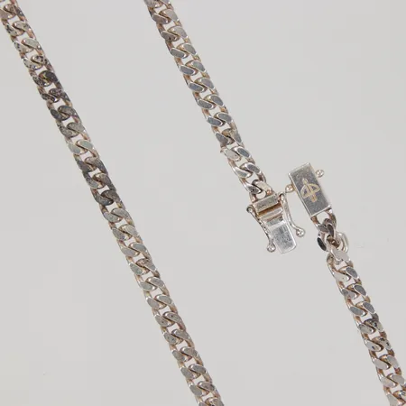 Kedja, Pansar, 42cm, bredd 4,3mm, Balestra låset låser lite dåligt, 925/1000 silver,  Vikt: 23 g