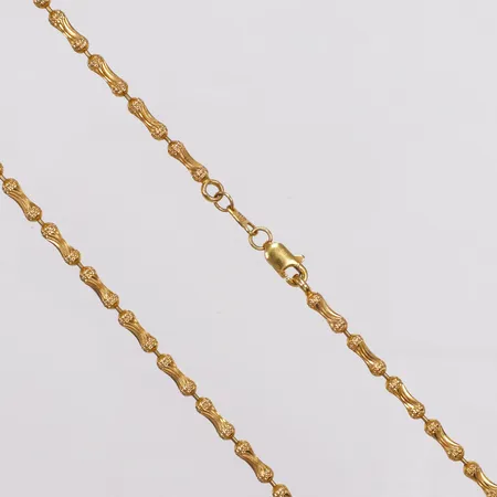 Kedja, 46,5cm, bredd 3mm, 22K  Vikt: 17,4 g