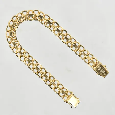 Armband X-länk, längd 19 cm, bredd 9 mm, 18K. Vikt: 23,7 g