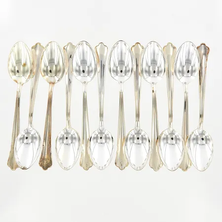 12 Moccaskedar, Chippendale, 11,9cm, fint skick, silver 830/1000 Vikt: 167,5 g