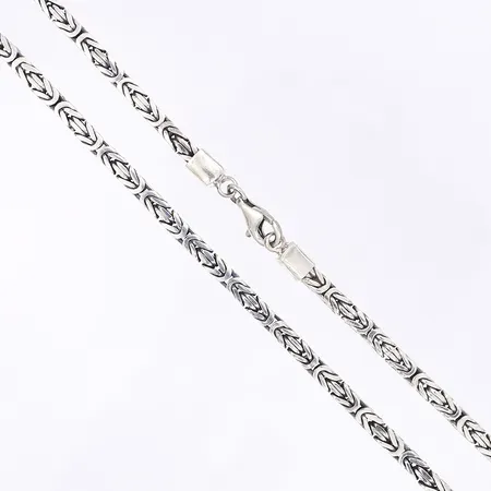 Halskedja kejsarlänk, längd 60cm, bredd 4mm, silver 925/1000 Vikt: 60 g