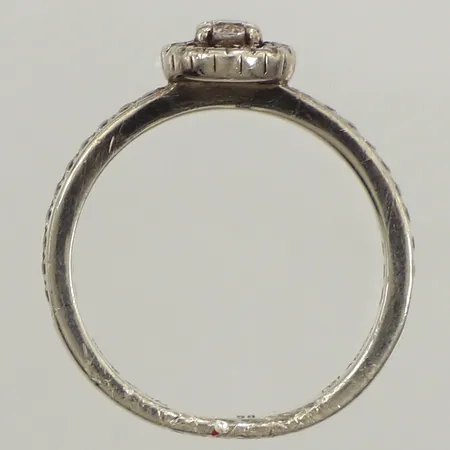 Ring vita stenar, stl 18¼, bredd 2,5-8mm, Thomas Sabo, sliten skena, 925/1000 silver  Vikt: 3,2 g