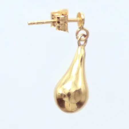 Singelörhänge droppe, 1cm,  18k  Vikt: 0,4 g