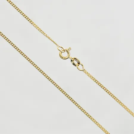 Kedja Pansar, längd 45 cm, bredd 1 mm, 18K. Vikt: 3,6 g