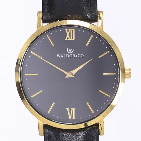 Herrur Waldor & Co, Ø40mm, quartz, stål, går ej troligen batteribyte