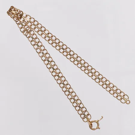 Armband, X-länk, ca 18cm, bredd 5,5mm, defekt av, 18K  Vikt: 4,3 g