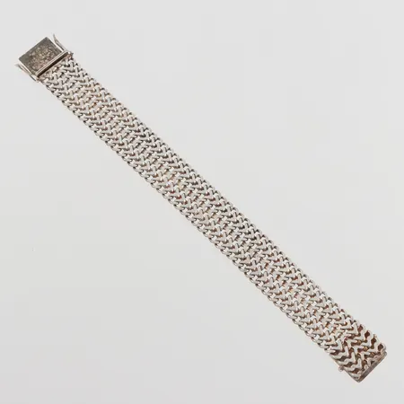 Armband X-länk, Victor Janson Lindesberg, längd ca 18.5 cm, bredd 18.5 mm, silver. Vikt: 38 g