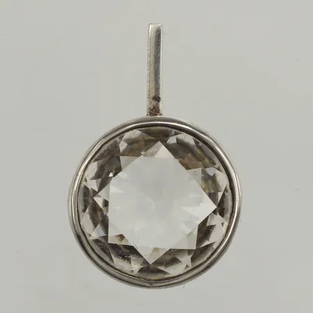 Hänge bergkristall, Ø21,5mm,  	BEH Bengt Hallberg Guldsmeds AB, silver Vikt: 12,7 g