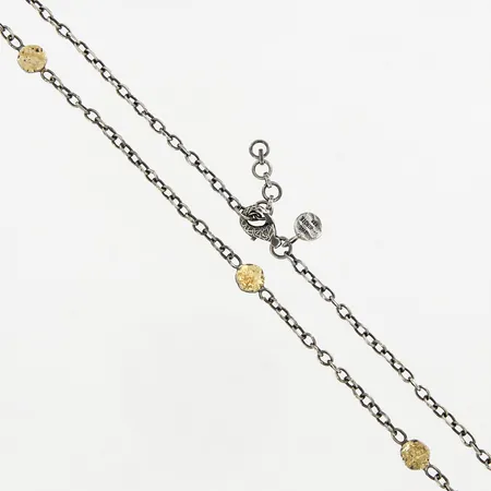 Collier med förgyllda detaljer, By Birdie, 47,5cm, bredd: 3,5-7,5mm, silver 925/1000, originaletui Vikt: 10,9 g