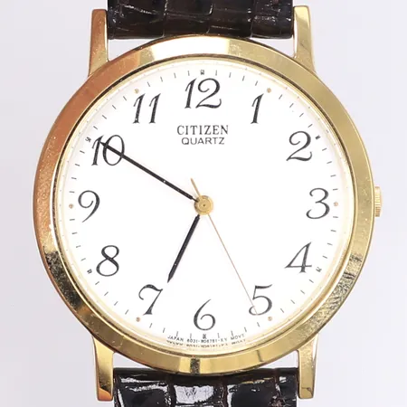 Herrur Citizem, Ø34mm, quartz, ref 6031-K02490, serienr 1011636läderband ej original, box, går ej troligen behov av batteribyte