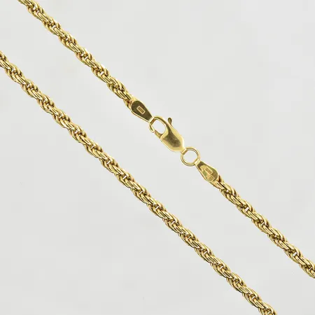 Kedja Cordell, längd 46 cm, bredd 3 mm, 18K. Vikt: 16,6 g