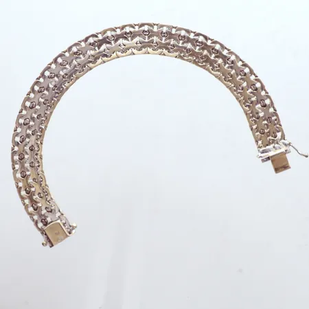 Armband vitguld, längd 20cm, bredd 12,5mm, saknas en låsåtta , 18k Vikt: 29 g