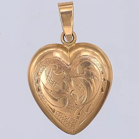 Hänge, hjärta, mönstrat, 25mm, Ceson, 18K Vikt: 1,8 g