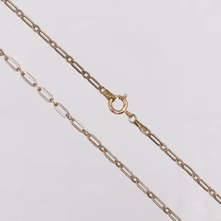 Kedja, 52cm, bredd 3mm, tvåfärgad, 18K Vikt: 8,3 g