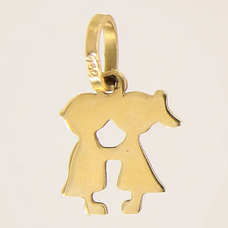 Hänge, 17x11mm, 18K  Vikt: 1 g
