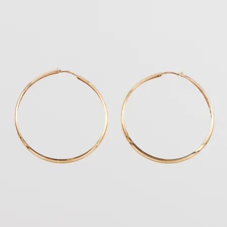 Örhängen paret, diameter ca 4 cm, 18k. Vikt: 4,1 g