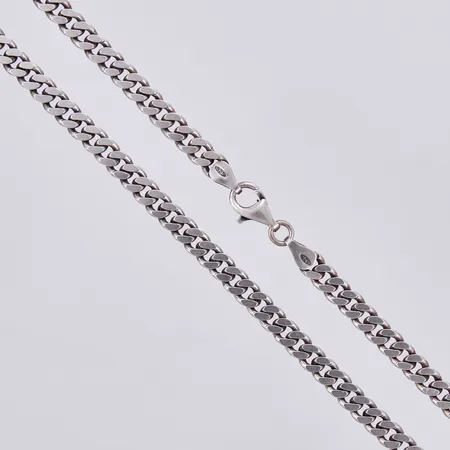 Kedja Pansar, längd: ca 46cm, bredd: ca 5mm, GHA, 925/1000, silver Vikt: 28 g