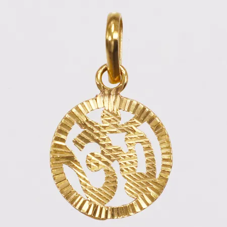 Hänge, 22mm, skev, 22K  Vikt: 1,1 g