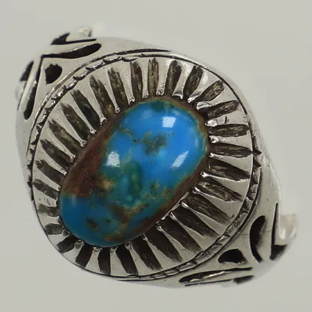 Ring, turkos, stl 19½, bredd 17,4mm, 925/1000 silver Vikt: 9,2 g