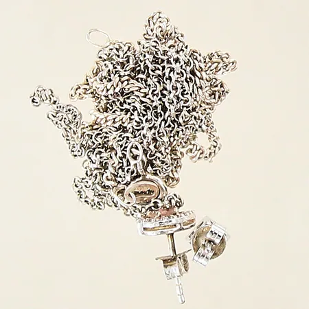Silversmycken, med stenar, defekta, udda, silver 925/1000 Vikt: 7,7 g