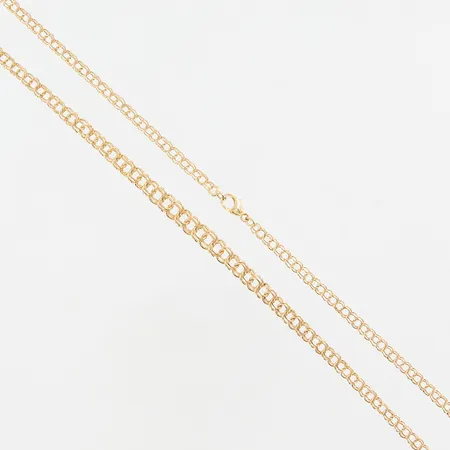 Collier Bismarck, ca 42cm, doserat ca 3-6mm, en defekt länkbit, 18K Vikt: 7,2 g