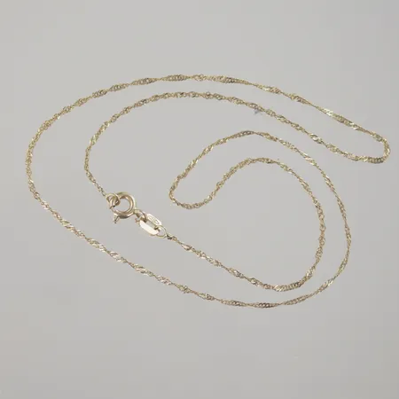 Halskedja singapor, längd 38 cm, 18K Vikt: 1,1 g