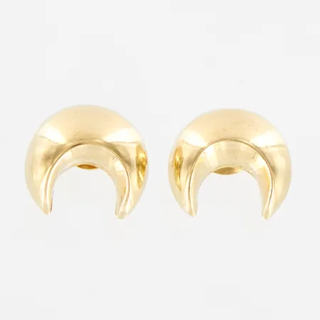 Ett par örhängen, halvmånar, ca 10mm, 18K Vikt: 1,8 g