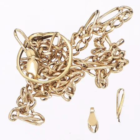 Diverse guld, defekt/skador, ringen med liten vit sten, 14K Vikt: 7,3 g