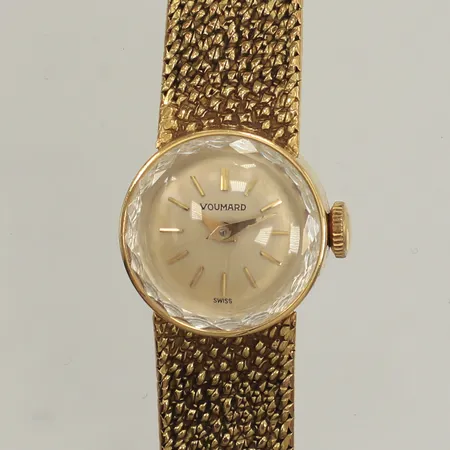 Damur Voumard 18K, Ø15mm, manuell, defekt, armband 18K, bruttovikt 26g