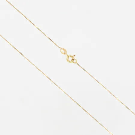 Kedja Venezia, ca 40cm, bredd 1mm, skeva länkar, 18K Vikt: 1,2 g