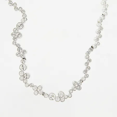Collier med stenar, Swarovski, 42,5cm, bredd 3-8mm, metall, originaletui