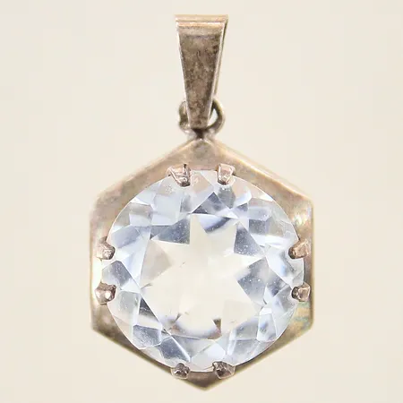 Hänge med bergkristall, längd: 37mm, bredd: 3,2-19,3mm, silver 925/1000 Vikt: 5,2 g