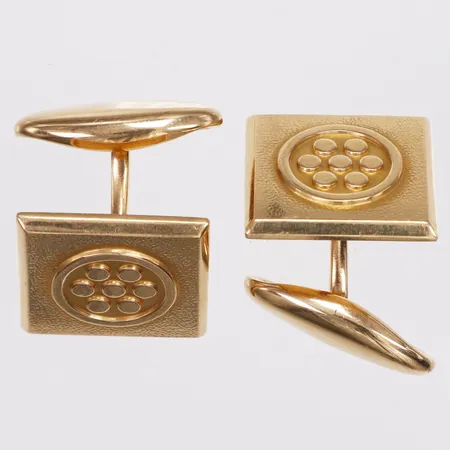 Ett par manchettknappar, 18mm, Sporrong år 1976, Asea kabel, 18K  Vikt: 21,1 g