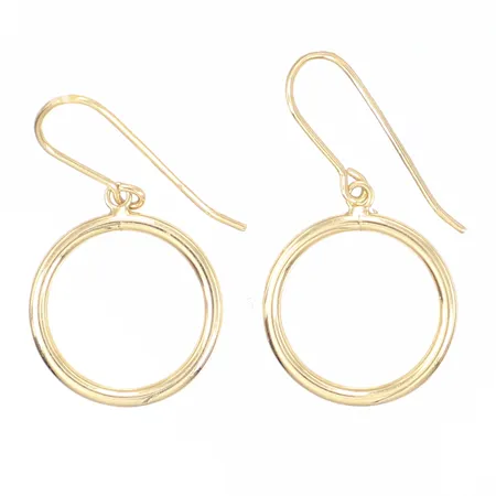 Ett par örhängen, Ø15mm, höjd 30mm, 18K Vikt: 1,4 g