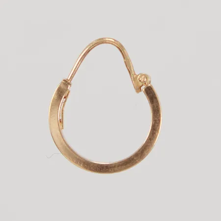 Udda örhänge, creol, Ø13,1mm, bredd 2,7mm, aningen skev, UnoAErre, 18K,  Vikt: 0,7 g