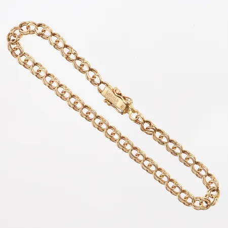 Armband Bismarck, 19cm, bredd: 4,5mm, NSE Guldvaru Aktiebolag år 1994, Köping, kistlås, 18K Vikt: 6,9 g