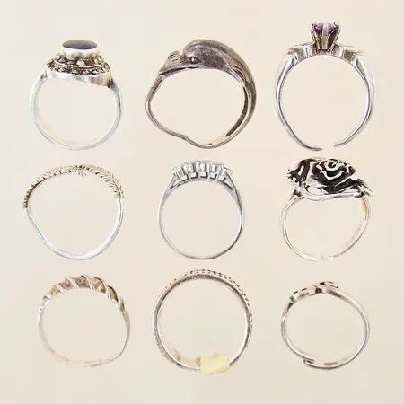 Diverse silversmycken, defekt, silver 830-925/1000 Vikt: 34,8 g