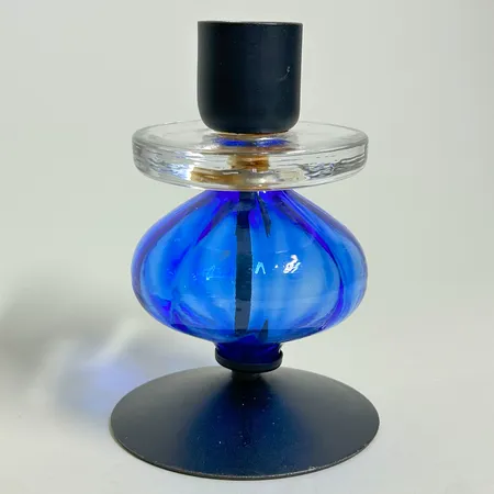 Ljusstake, Erik Höglund, 15,5cm, smide/glas, Boda Vikt: 0 g