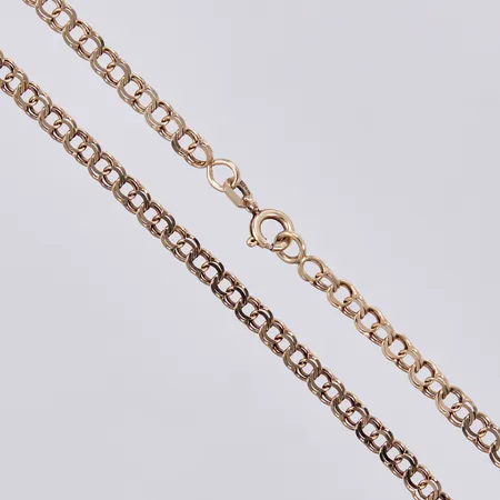 Collier Bismarck, längd ca 41,4cm, bredd ca 4mm, förgyllt 835/1000 silver Vikt: 5,9 g