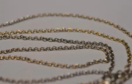 Halsband förgylld silver längd 66 cm, 925/1000 Vikt: 0 g