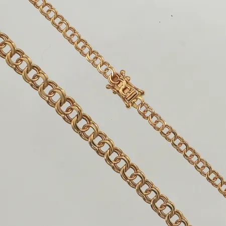 Collier doserad Bismarck, längd 42cm, bredd 3,3-5,4mm, 18K Vikt: 10,2 g