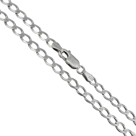 Halskedja Pansar, silver 925/1000, längd 70 cm, bredd 4 mm, fint skick  Vikt: 9 g