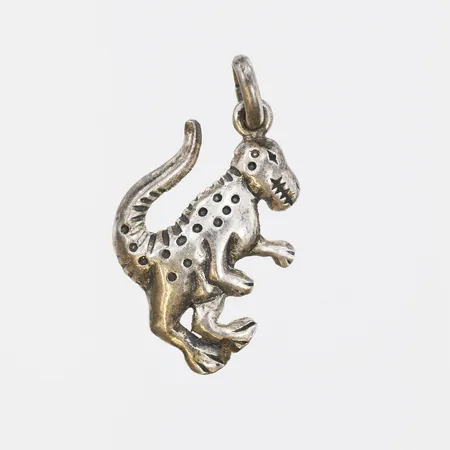 Hänge, Dinosaurie, ca 25x17mm, slitage, silver. Vikt: 2,4 g