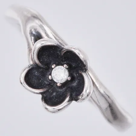 Ring, Blomma, Pandora, stl: 17, bredd: ca 2-7mm, 925/1000, silver Vikt: 3,1 g