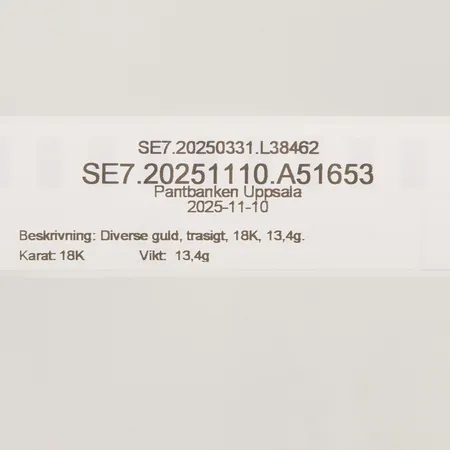 Diverse guld, trasigt, 18K, 13,4g.