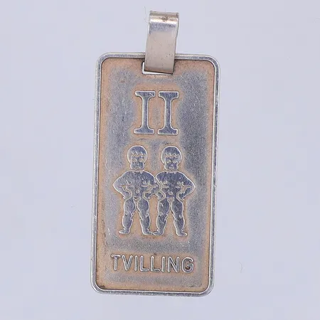 Hänge, tvillingarna, 30mm, 925/1000 silver Vikt: 5 g