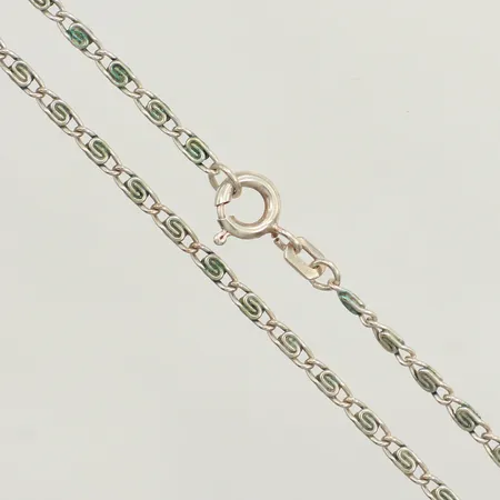 Kedja, längd 42cm, bredd 2mm, ärgad, 925/1000 silver Vikt: 4,5 g